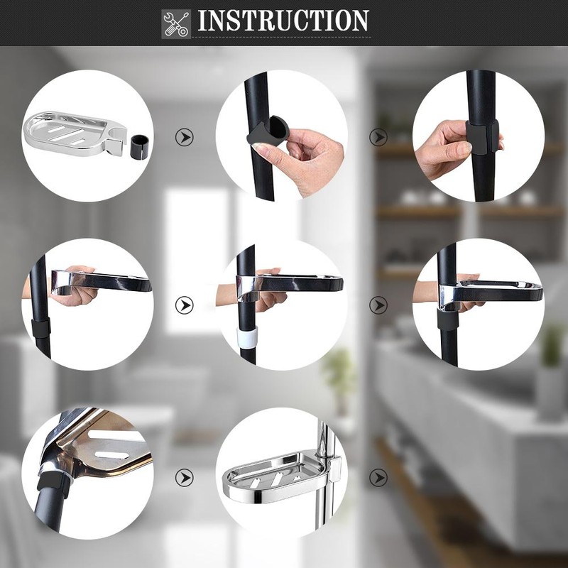 Adjustable Soap Holder ABS Soap Dish Holder Shower Rail with