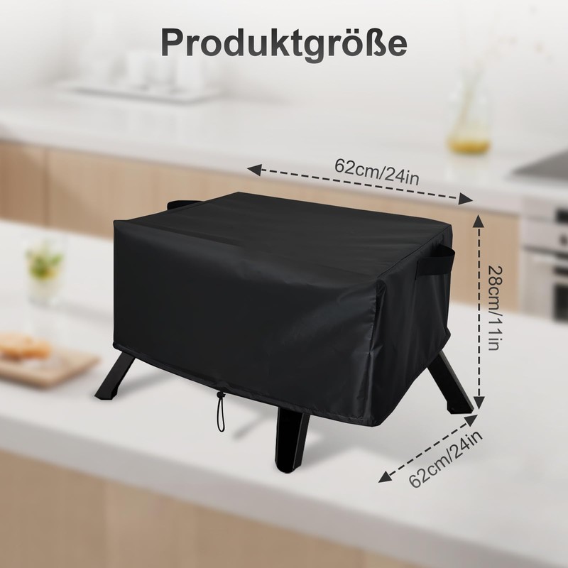 Pizza Oven Cover, Weatherproof Dustproof, 420D Oxford Fabric, Double Buckle