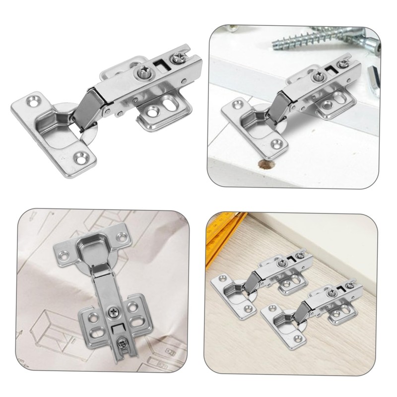 TEHAUX 2pcs Soft Closing Cabinet Hinges Concealed Hinges Kitchen Cabinet