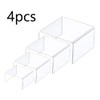 Gativs Acrylic Shelf 4 Pieces Acrylic Display Risers Clear Acrylic