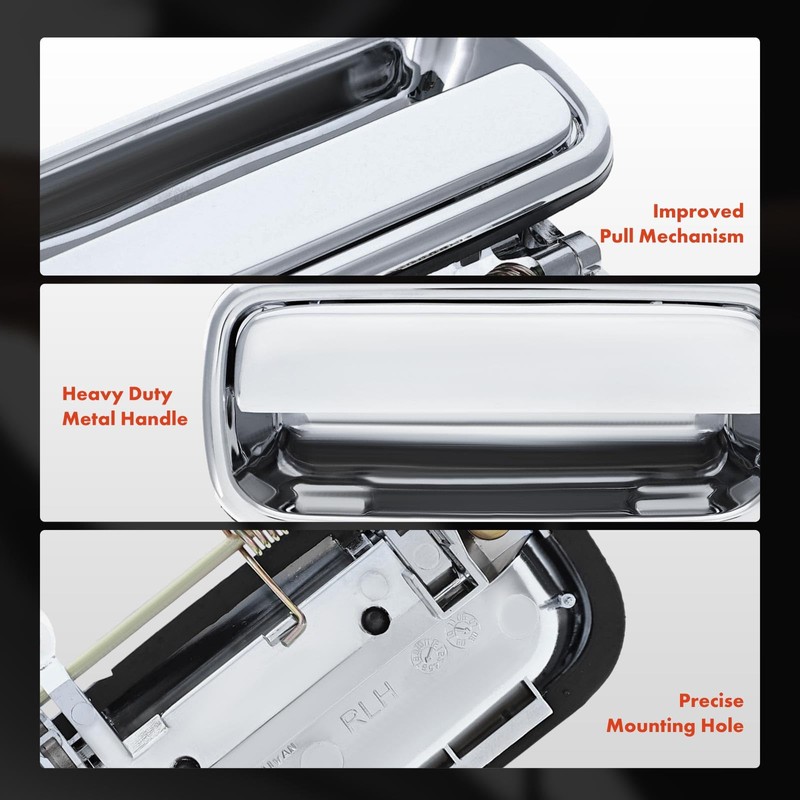 A-Premium Upgraded Metal Exterior Door Handles Compatible with Toyota Tacoma