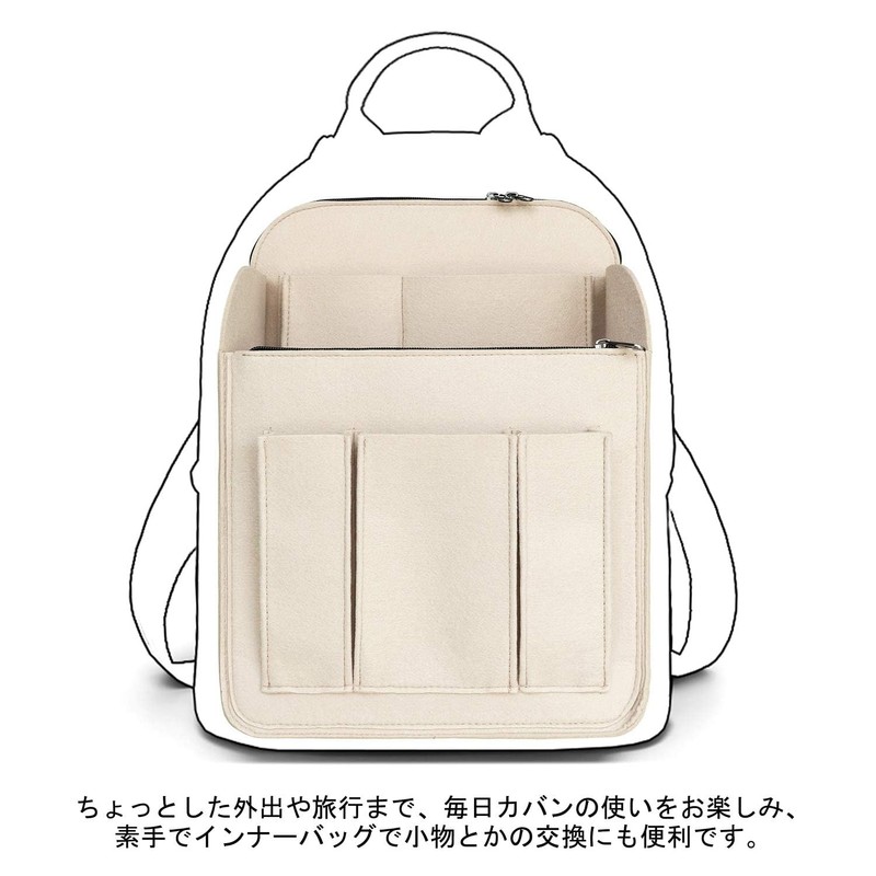 VANCORE Back-In Backpack, Vertical, A4, A5, B5, Backpack-In Bag, Organize