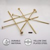 (Pack of 4) Galvanised Steel 8.0 x 300mm Yellow Wood
