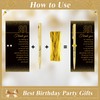80th Birthday Party Favors with Black Gold Pens Thank You