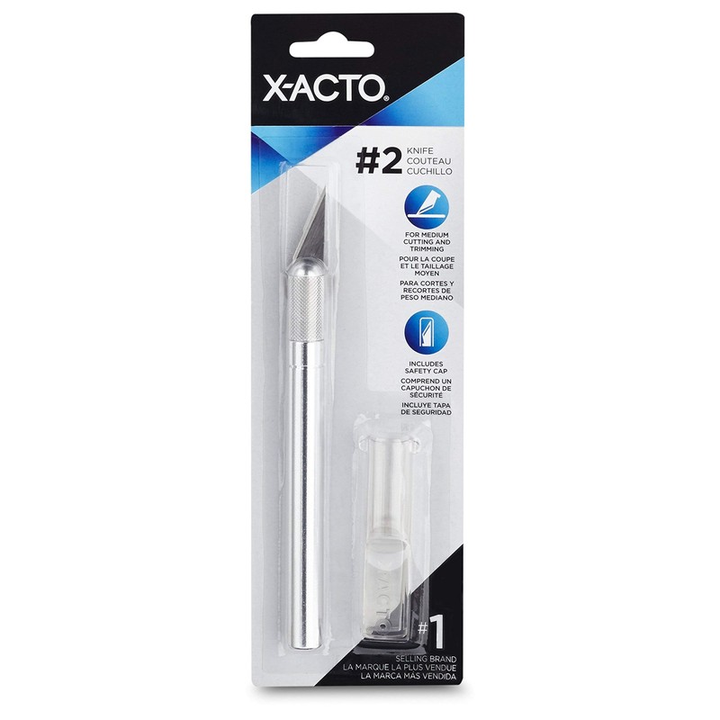 X-ACTO #2 Knife With Safety Cap, Sharp, Durable, Precision Knife,