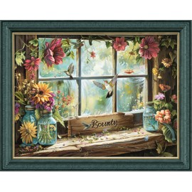 Leczany Cross Stitch Patterns Stamped Kit for Beginners | Embroidery Supplies DIY Craft Kit Starter Needlepoint for Adults or Kids | 11CT, 3 Strands | Beautiful Scenery by The Window 20.9x15.8 inches