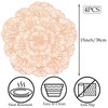 MuuXii Round Placemats Set of 4 Rose Gold Flower Tablemats