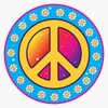 Peace Symbol - Hippie Style Waterproof Vinyl Window Bumper Sticker