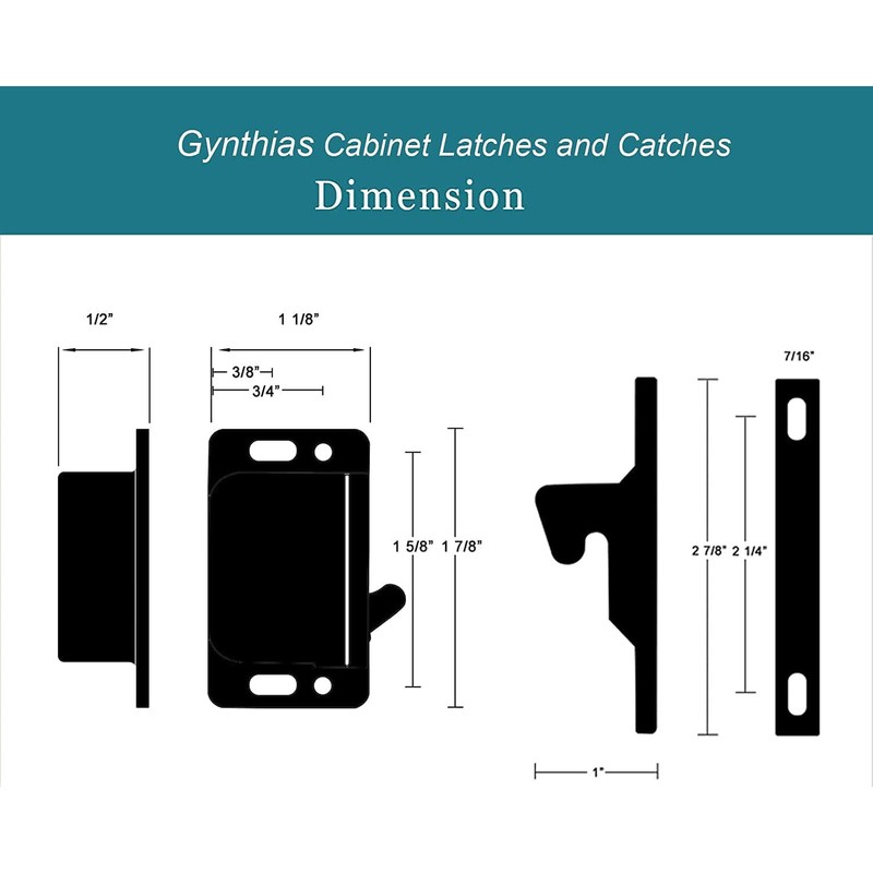 4PCS RV Drawer Latches and Catches Pull Force Cabinet Doors