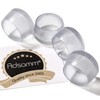 Adsamm® 4 x Chair Leg Caps, Transparent, Diameter 23-24 mm,