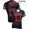 Custom Glitterflake Brock Purdy Womens Black Mesh Jersey Size Large