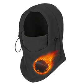 Gadgets Mafia Winter Fleece Neck Warmer, Polar Fleece Neck Warmer Winter Snood Tube Thermal Fleece Windproof Skiing, Motorbike Cycling Hood Unisex for Outdoor Sports Black