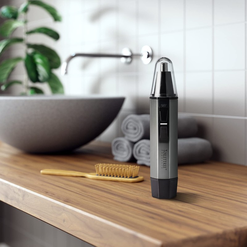 ToiletTree Products Nose Hair Trimmer with LED Light - Stainless