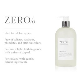 Gilchrist & Soames Zero% Unisex Shampoo - 15.5oz - Light and fresh, All Hair Types, Zero Parabens, Sulfates, and Phthalates