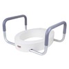 Carex 3.5 Inch Raised Toilet Seat with Arms, Elongated Toilet