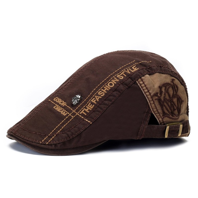 Kuyou Unisex Gatsby Flat Cap Flat Cap Ivy Peaked Cap