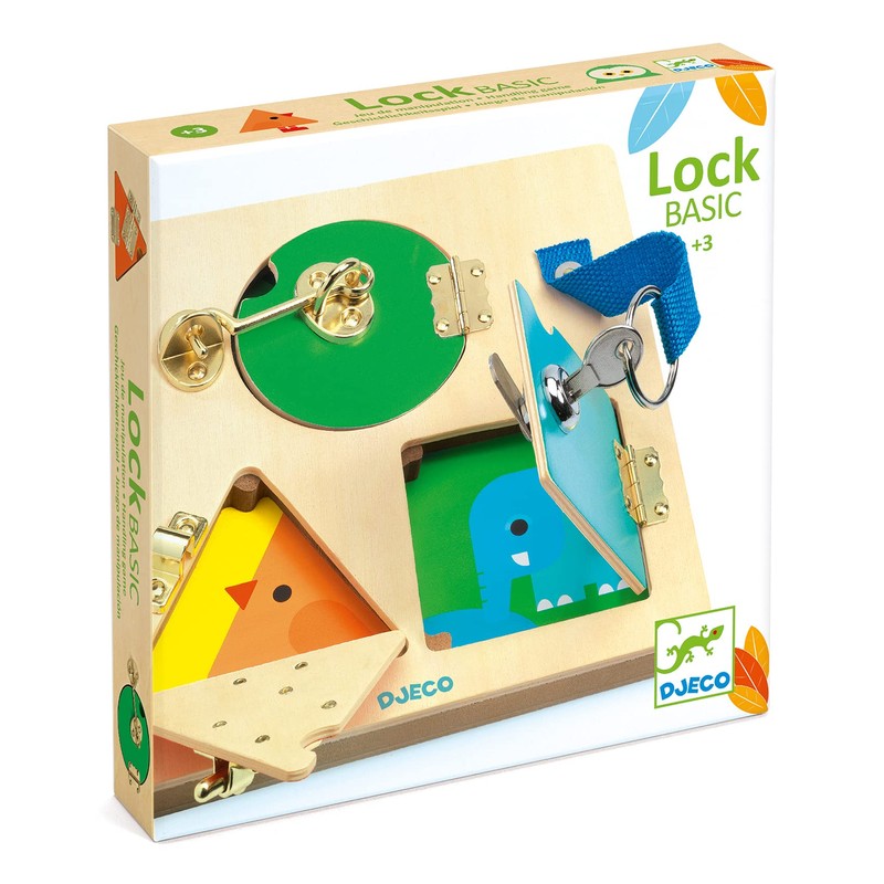 DJECO LockBasic Wooden Activity Toy
