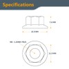 POWERTEC QLN1201 Serrated Flange Hex Lock (M8) Nuts | Premium
