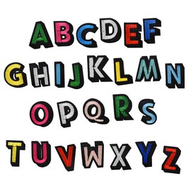 26 English Letters Patches Denim Fabric Letter Embroidery Patches Iron on Letter Patches Sew on Alphabet Patches for Hats Jackets Shirts and Jeans DIY Appliques 1 Set