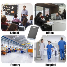 ZITUZY Clipboard A4 with Lid, Plastic Clipboard with Tray, Portable Writing Clipboard, Plastic Writing Board for School, Industrial, Office (Black)