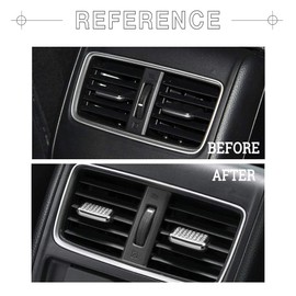 1797 Compatible Rear Air Vents Outlet Adjust Paddles Clip Caps for Honda Accessories Bling Interior Parts Accord 10th 1.5T EX EX-L LX Decals Stickers Covers Decoration Women Men Crystal Silver 2 Pack
