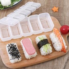 4 Piece Sushi Rice Ball Mold Onigiri Making Mold DIY Sushi Making Kit Onigiri Bento Mold for Restaurants Camping Families
