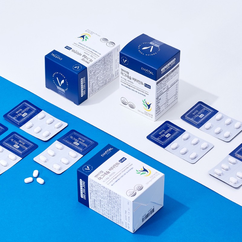 Envital Magnesium Vitamin B6 Ease 550mg / 엔바이탈 마그네슘 비타민B6