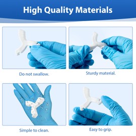 JMU Retainer Trays Seaters, 2 Pcs Y-Shaped Orthodontic Chompers, Food Grade Silicone Orthodontic Munchies, White