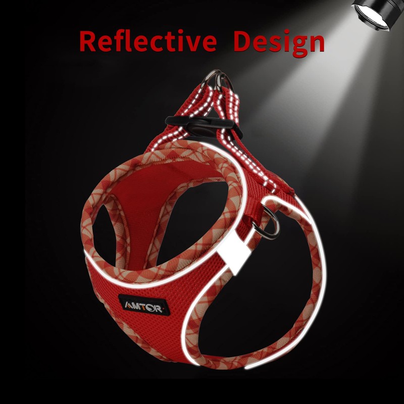AMTOR Dog Harness with Leash Set,No Pull Adjustable Reflective Puppy