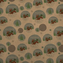 GRAPHICS & MORE Dachshund Dashing Through the Snow Winter Christmas Premium Kraft Gift Wrap Wrapping Paper Roll