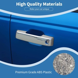 PDKLIN for Bronco Door Handle Cover Trim Chrome Fit for Ford Bronco 2021 up Chrome Exterior Accessories 3pcs