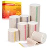 FRESINIDER Premium Elastic Bandage Wrap (7pack) Self Adhesive Cotton Latex