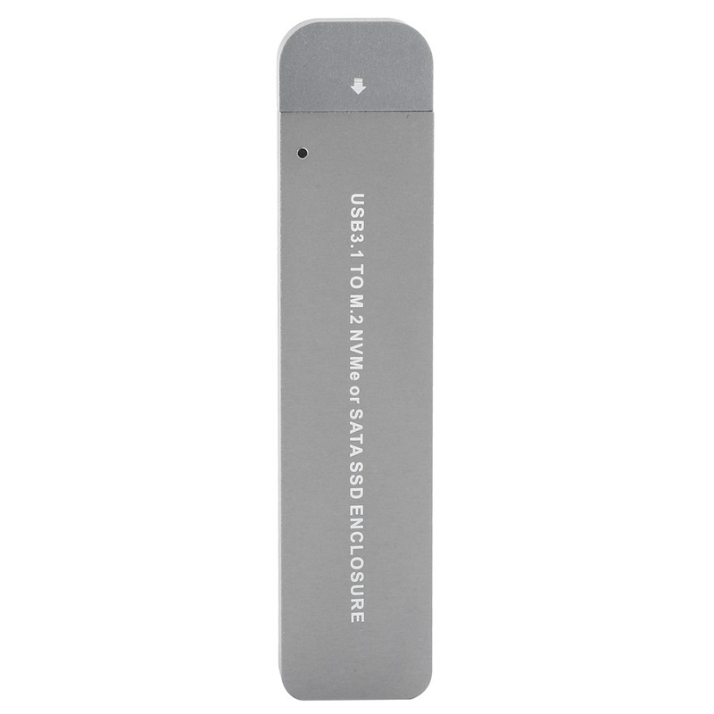 Hard Disk Box Aluminum Alloy USB3.1 to M.2 NVME/SATA SSD