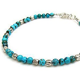 2PIECES so0479 Men's Turquoise Anklet