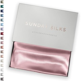 SUNDAYSILKS™ Premium Silk Pillow Cases | 100% Mulberry Silk Pillowcase with Zipper, All Sides Real 22 Momme Grade 6A Silk, Standard Queen, King Size [Pink Quartz]