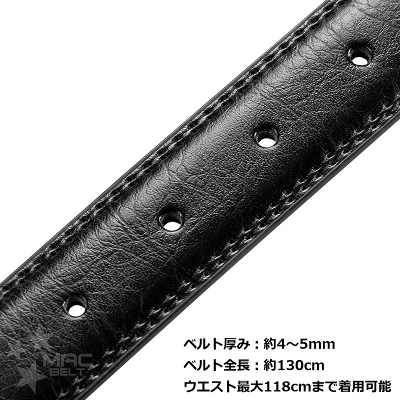 MACBELT Leather Belt Only 28mm/30mm/32mm/34mm, Black