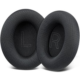 SOULWIT Mesh Fabric Earpads Replacement for Razer Kraken V3/V4, Kraken V3 Pro/V4 Pro Gaming Headset, Ear Pads Cushions with Noise Isolation Foam - Black