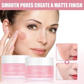 Pore Primer Gel Cream, Pore Filling Gel Cream, Invisible Pore Face Primer, Make-Up Base Gel Cream, Pores Even Skin Tone Primer Gel Cream Suitable for All Skin Tones, Pack of 2
