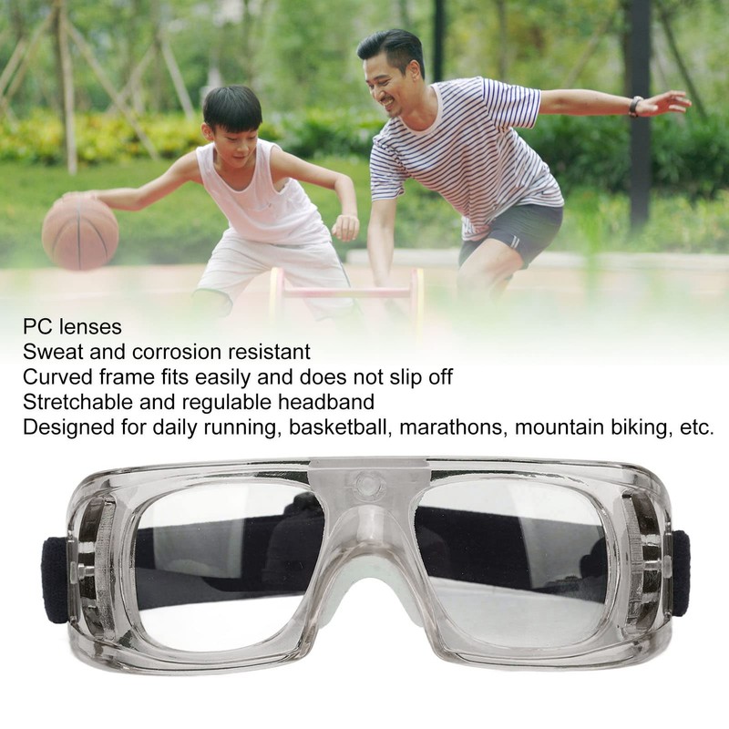 Basketball Glasses, Sport Goggles Free Regulable Design Impact Resistant Curved