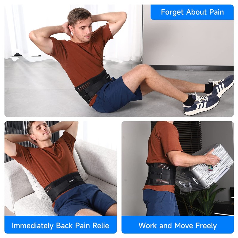 Teyssor Back Brace, Breathable Back Support Belt, Adjustable Back Support,