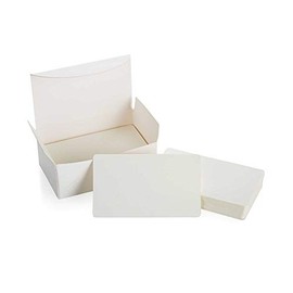 GAKA FAVOR Blank Paper Cards, White, Pack of 100, Message Blank Business Cards, Index Cards, DIY Paper for School, Home, Office, Party Supply (9 x 5.3 cm)