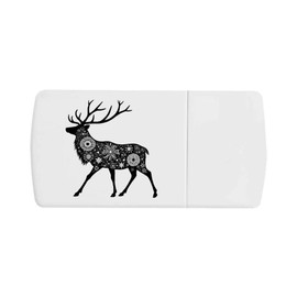 'Christmas Reindeer Silhouette' Pill Box with Tablet Splitter (PI00032352)