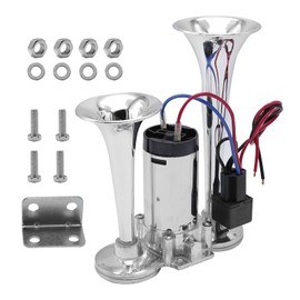 Train Horn for Truck 600DB, Super Loud Car Electric Horn 600DB 12V Dual Trumpets Truck Boat Speaker, Chrome Heavy Duty Train speaker for Superior Sound