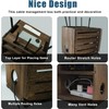Wifi Box Charcoal Retro Wood Router Box and Modem Storage