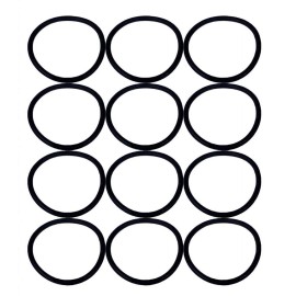 PORTER-CABLE Eureka SAN-GENBELT (12 Pack) Vacuum Cleaner Rubber Brush Roll Belt, Black # E-30