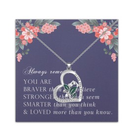 FEELMEM May Lily Of The Valley Flower Gift Love You Forever Birth Flower Pendant Necklace for Women Lily Of The Valley Gift (May Lily Of The Valley)
