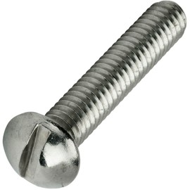 12-24 x 2-1/2" Slotted Round Head Machine Screws Kit Hardware Stainless Steel 18-8 Pack of 50 Fastener Set LS09253F