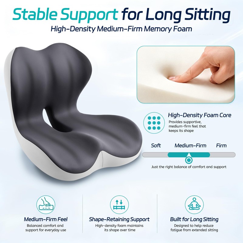 Seat Cushion & Back Support for Tailbone and Lower Back