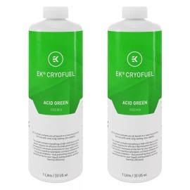 EKWB EK-CryoFuel Premix PC Coolant, 1000mL, Acid Green, 2-pack