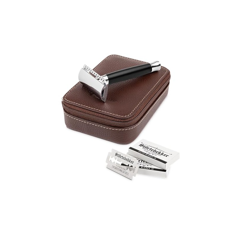 Störtebekker® Premium Safety Razor Solingen Black in Set - Includes